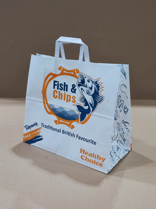 Large Fish & Chips bags, Qty 125 bags